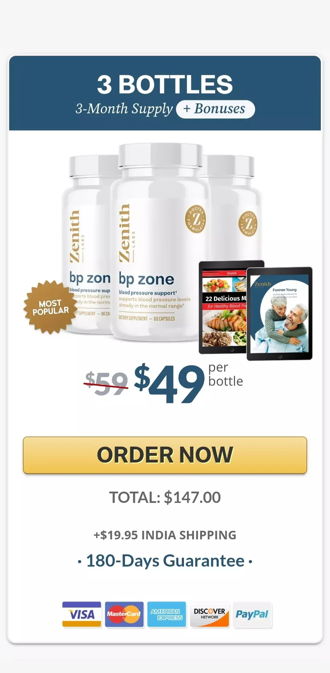 BP Zone® 3 bottles pricing
